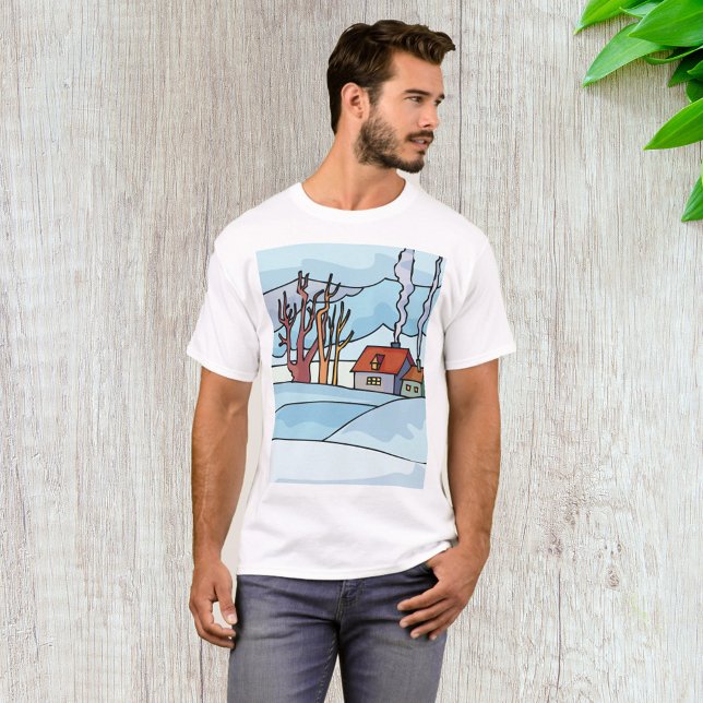 Winterhauslandschaft T-Shirt (Von Creator hochgeladen)