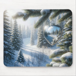 Winterherz Weihnachtsschmuck Mousepad