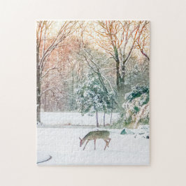 Winterhirsch Puzzle