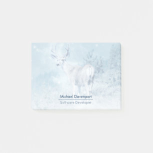 Winterhirsch und Kiefern Personalized Post-it Klebezettel