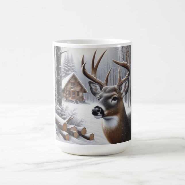 Winterhirsche/Buckkunst Kaffeetasse (Mittel)