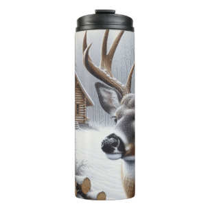 Winterhirsche/Buckkunst Thermosbecher