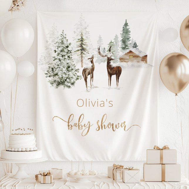 Winterhirsche geschlechtsneutral wandteppich (Von Creator hochgeladen)