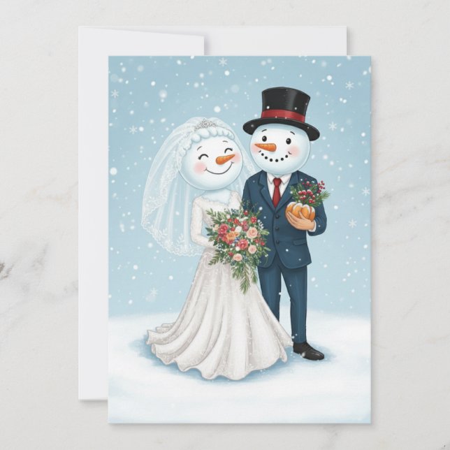 Winterhochzeit Einladung (Vorderseite)