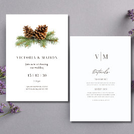 Winterhochzeit Einladung Minimalistische Weihnacht