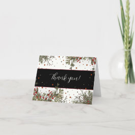 Winterhochzeit Elegante Moderne Hübsche Inspirivit Dankeskarte