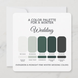 Winterhochzeit Farbpalette 2026 Karte