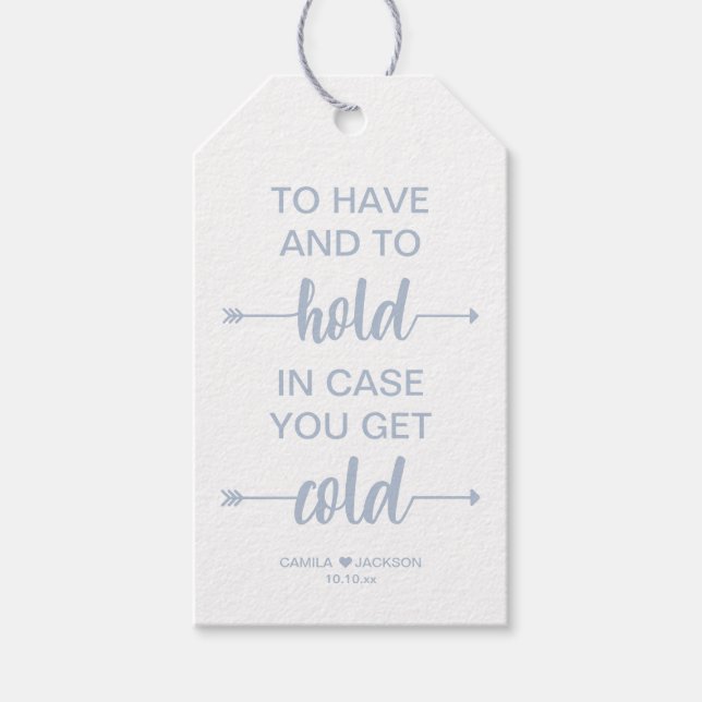 Winterhochzeit Geschenkanhänger (Vorderseite)