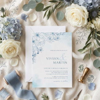 Winterhochzeit in Blütenpracht Einladung