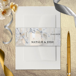 Winterhochzeit in glühender Snow Lantern Einladungsbanderole