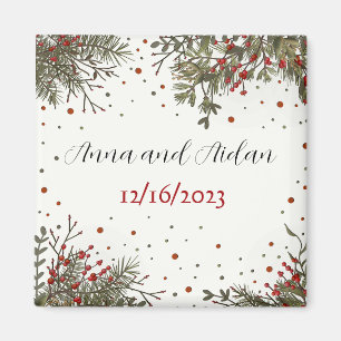 Winterhochzeit Inspirierend Elegant Modern Magnet