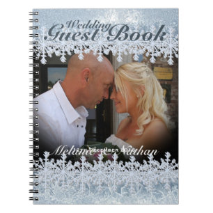 Winterhochzeit mit Frostblau - Benutzerdefiniertes Notizblock