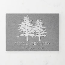 Winterhochzeit mit grauem Kraftpapier für geplagte