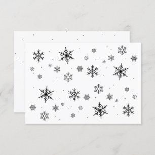 Winterhochzeit mit weichem Snowflakes Dankeskarte
