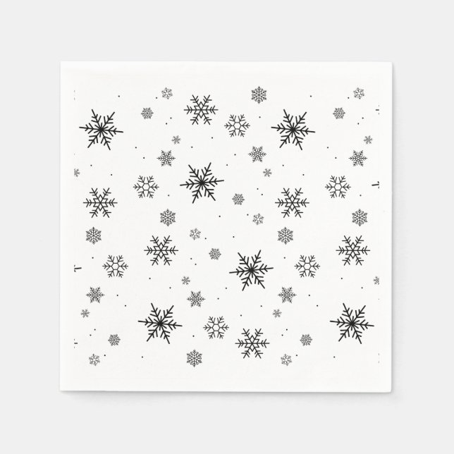 Winterhochzeit mit weichem Snowflakes Serviette (Vorderseite)