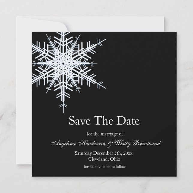 Winterhochzeit Save the Date (Vorderseite)