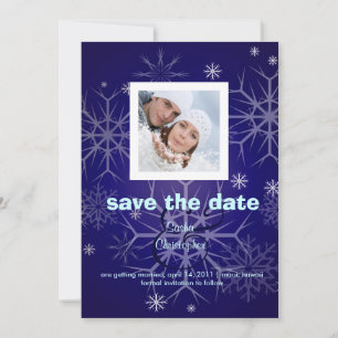 Winterhochzeit, Schneeflocken/Foto/ Save The Date