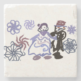 Winterhochzeit  steinuntersetzer