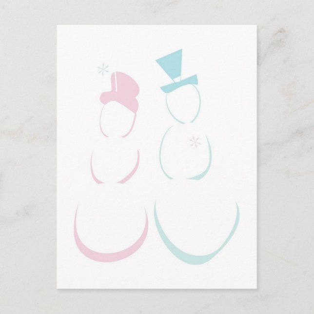 Winterhochzeiten Save the Date Postkarten (Vorderseite)