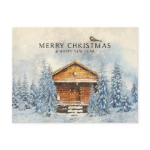 Winterholzhaus und Pine