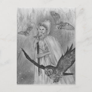 Winterhulden Lady Postcard Card Postkarte