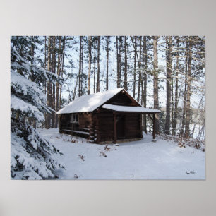 Winterhütte Poster