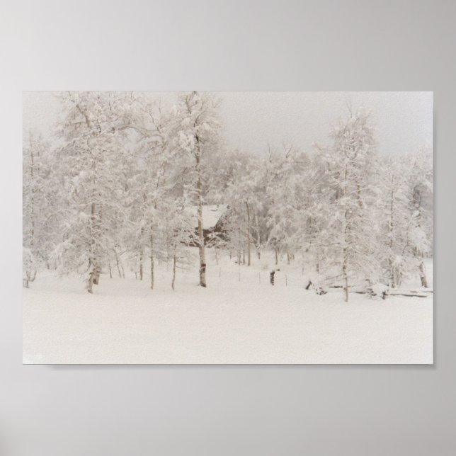 Winterhütte Poster (Vorne)