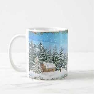 Winterhütte Weihnachten Kaffeetasse