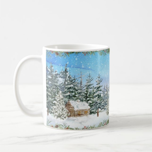 Winterhütte Weihnachten Kaffeetasse (Links)