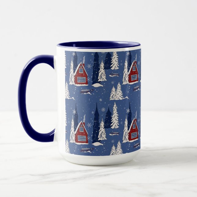 Winterhütte Zwei-Töne 15 oz Tasse (Links)