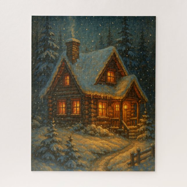 Winterhütten-Rätsel Puzzle (Vertikal)