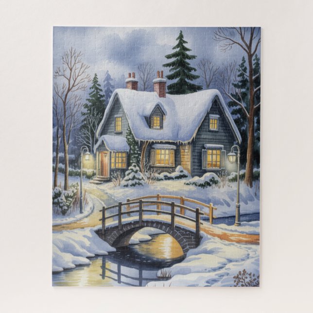Winterhütten-Rätsel Puzzle (Vertikal)