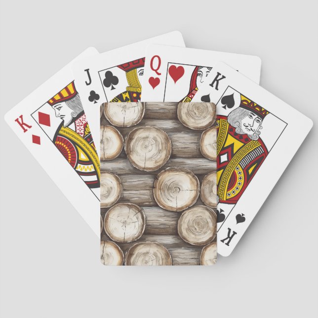 Winterhütten-Weihnachtsprotokolle Spielkarten (Rückseite)