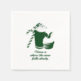 Winterillustration Serviette