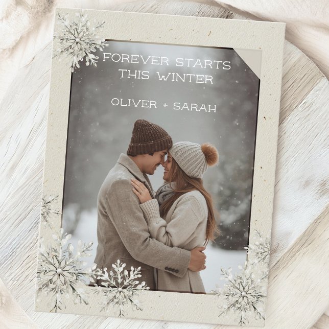 Winterintime Hochzeitsessen laden zur Postkarte ei (Von Creator hochgeladen)