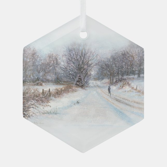 "Winterisolierung" - Ornament Aus Glas (Vorderseite)