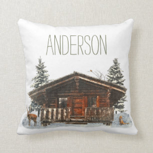 Winterkabine mit Name Kissen