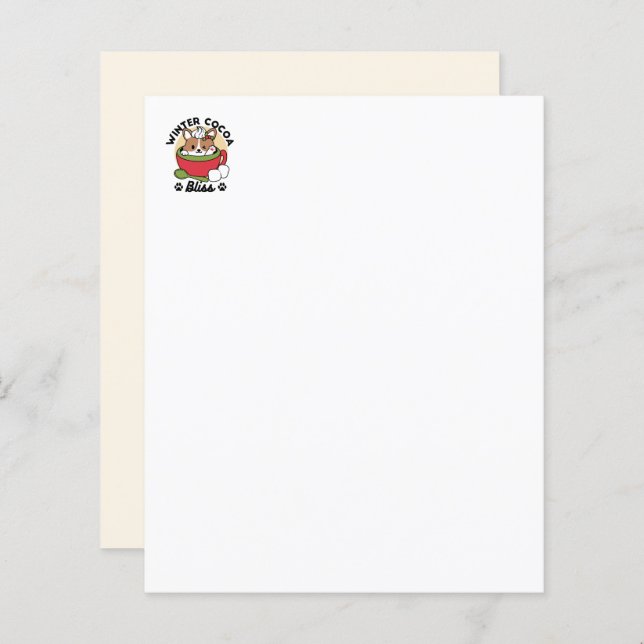 Winterkakaoglas - Niedlicher Hund im Design von Ta (Vorne/Hinten)