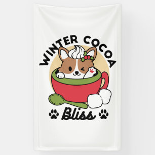 Winterkakaoglas - Niedlicher Hund im Design von Ta Banner
