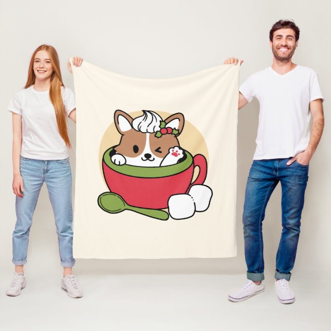 Winterkakaoglas - Niedlicher Hund im Design von Ta Fleecedecke (Beispiel)