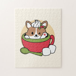 Winterkakaoglas - Niedlicher Hund im Design von Ta Puzzle