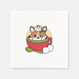 Winterkakaoglas - Niedlicher Hund im Design von Ta Serviette