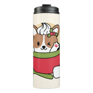 Winterkakaoglas - Niedlicher Hund im Design von Ta Thermosbecher