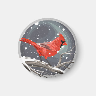 Winterkardinal Magnet