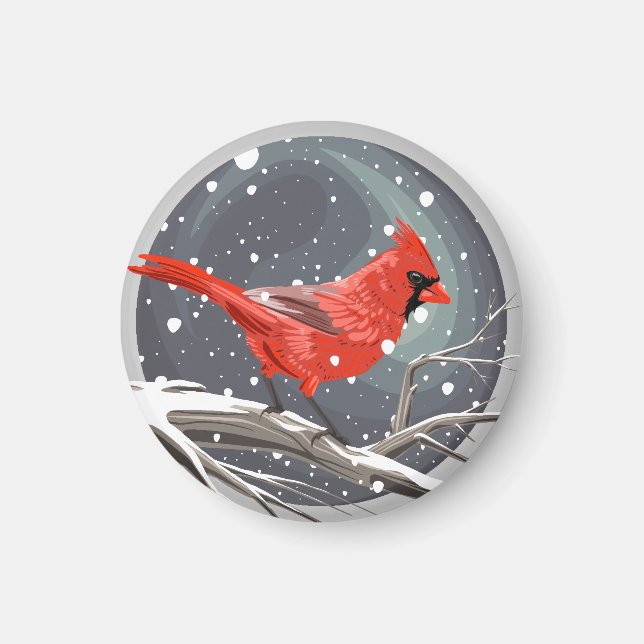 Winterkardinal Magnet (Vorne)