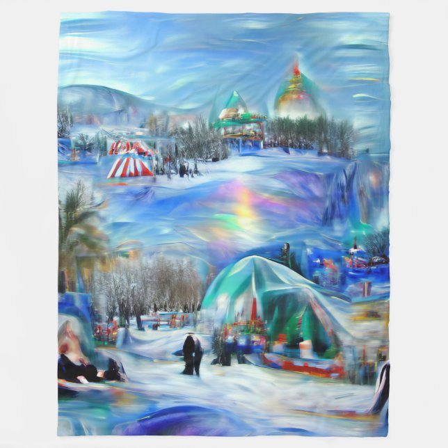 Winterkarneval Fleecedecke (Vorderseite)