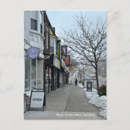 Winterkarte in der Bloor Street West, Toronto Postkarte
