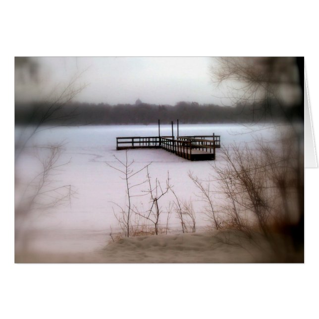 WINTERKARTE: Lake Harriet, "Dock", Mpls, MN_ (Vorderseite (Horizontal))