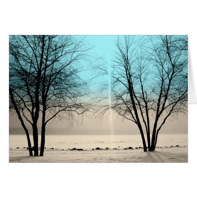 WINTERKARTE: Lake Harriet, "Dusk", Mpls, MN_ (Vorderseite (Horizontal))