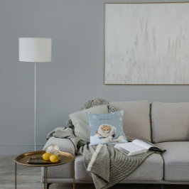 Winterkatze lässt es Schneekissen schwitzen Kissen